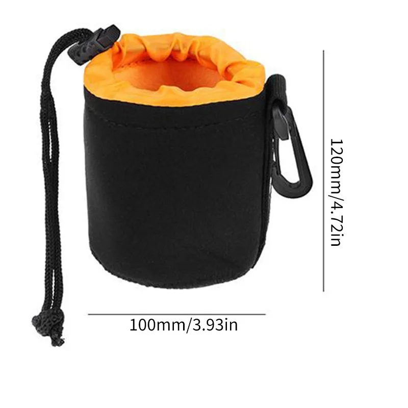 Waterproof Soft Neoprene Camera Lens Pouch Bag Drawstring Protector Case Padded Camera Lens Bag Case For Sony Canon 