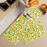 1Pcs Retro Lemon Fruit Digital Printing Floor Mat Kitchen Living Room Bathroom Non-slip Door Mats Home Decor Carpet Rug 2