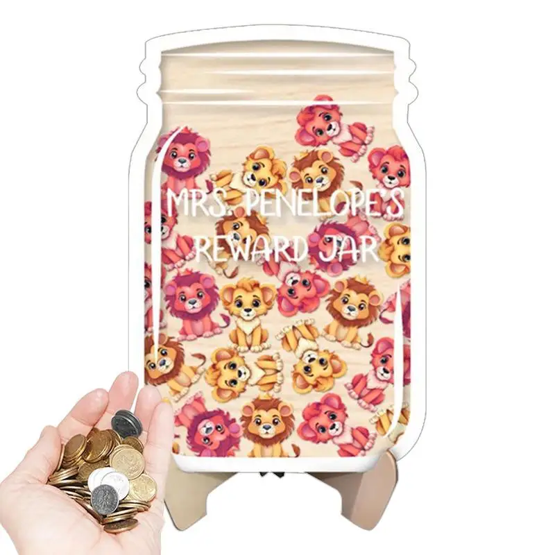 

Positive Behavior Jar Classroom Jar Reward System For Kids With Cute Pattern Fill The Jar For Daily Routine Wooden Jar For Boys