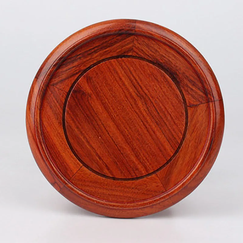 Wood Circle Bonsai Stand Display, Flower Stands, Vase Tray, Bonsai Planter Pots Stand, Household Desktop, Small Flower Table
