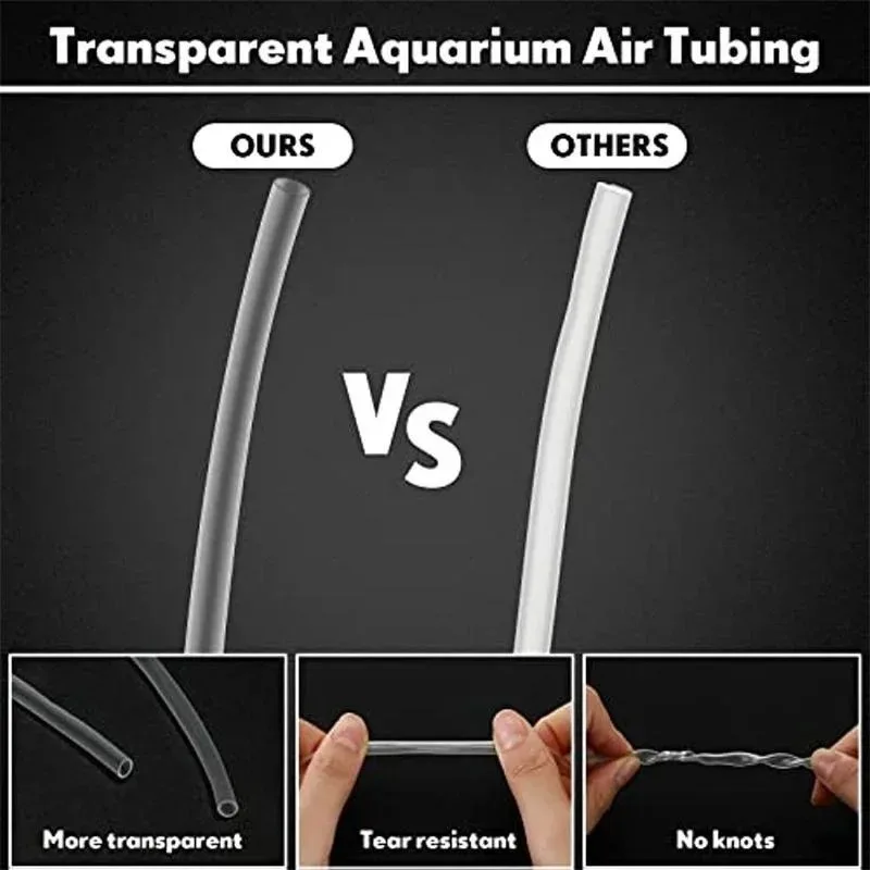 4*6mm Silicon Aquarium 1m/3m/5m/10m Oxygen Pump Hose Air Bubble Stone Aquarium Fish Tank Pond Pump Tube Food Grade Material
