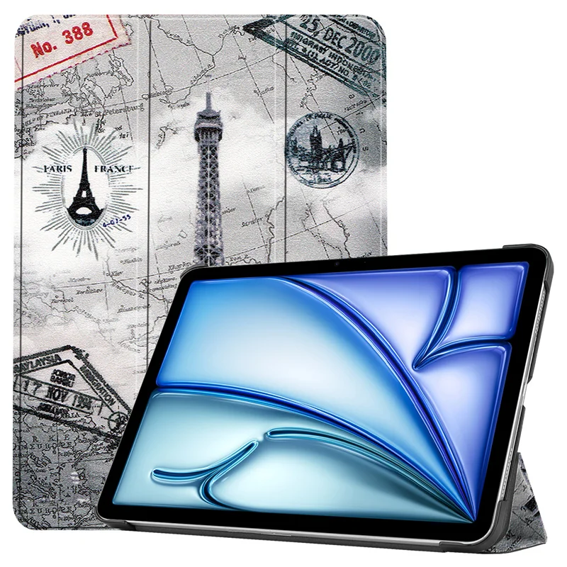 Premium Magnetic Folding PU Leather Tablet Cover for 11 Apple iPad Air 2024 - Kid-Friendly Design