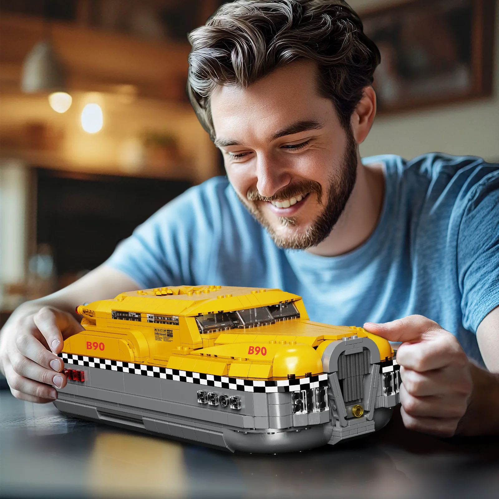 Millionspring Set Mattoncini Taxi B90 Classic - 1441 Pezzi, Modello Auto Da Costruzione, Per Adulti E Bambini 6+, Idea Regalo Collezionisti