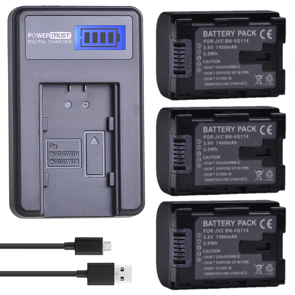 Batteria Ad Alte Prestazioni Per JVC BN-VF808 - 1800 MAh Li-Ion, Sostitutiva Per Serie GZ-HD, GZ-HM, GZ-MS, GR-D