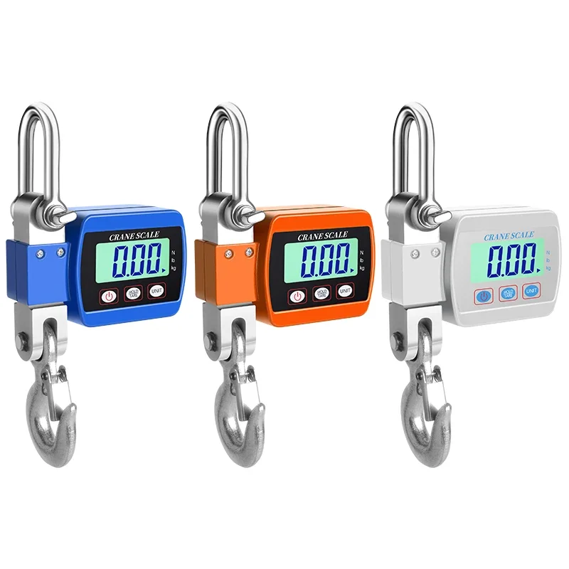 500Kg Digital Crane Scale Portable Hanging Scale Heavy Duty 300Kg Crane LCD Backlight Industrial Hook Scales Unit Change