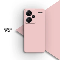Liquid Silicone Soft Back Cover for Xiaomi Redmi Note - Original and Simple Design (Sakura Pink)