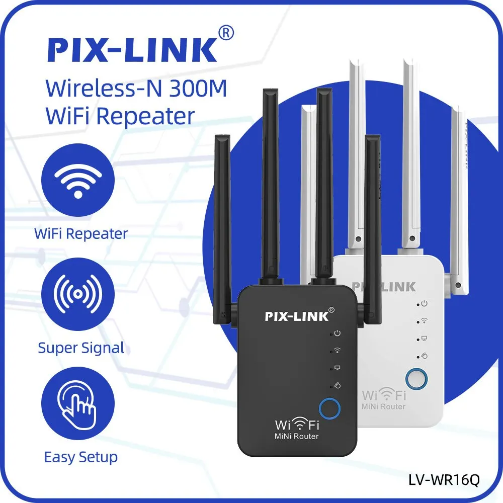 PIX-LINK WR16Q Wifi Repeater 300Mbps Wifi Wireless Internet Long