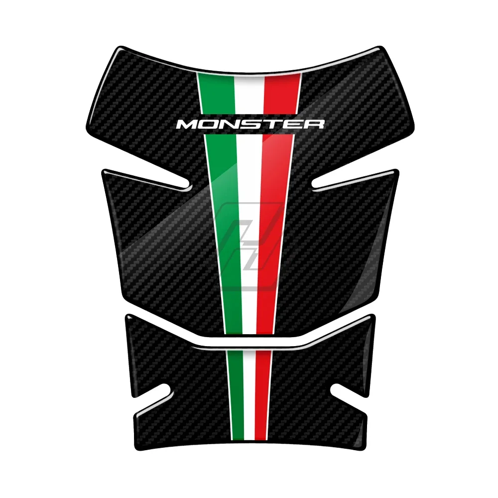 Per Ducati Monster 600 620 695 750 800 900 1000 3D Resina Carbon Look Moto Gas Tank Pad Decalcomanie Di Protezione