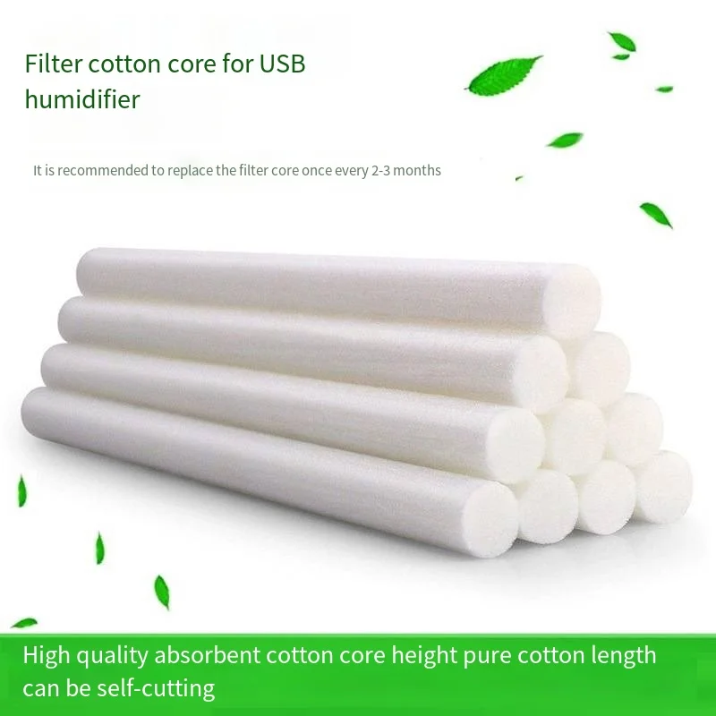 7mm and 8mm Humidifier Aromatherapy Machine Replacement Cotton Rod 20PCS Can Be Cut According Size Of The Humidifier Cotton Rod