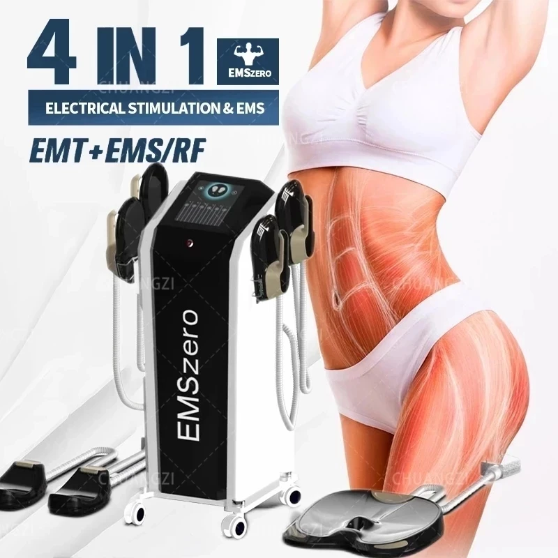 2024 EMSzero 6500W 14 Tesla NEO Hi-emt EMS Body Sculpt RF Machine with 4Handles and Pelvic Stimulation Pad Optional EMSzero
