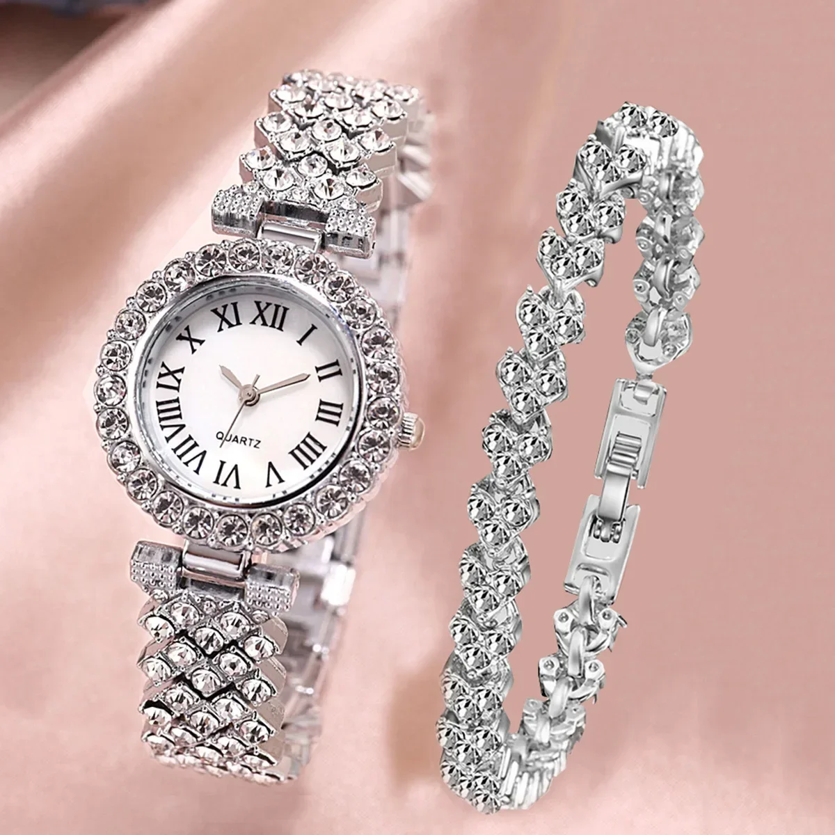 Luxury Watch Quartz Diamond Wristwatch