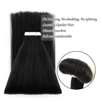 Bande dans les extensions de cheveux cheveux humains cheveux brésiliens 100% Extensions de cheveux humains 20 pièces droites pour les femmes 3