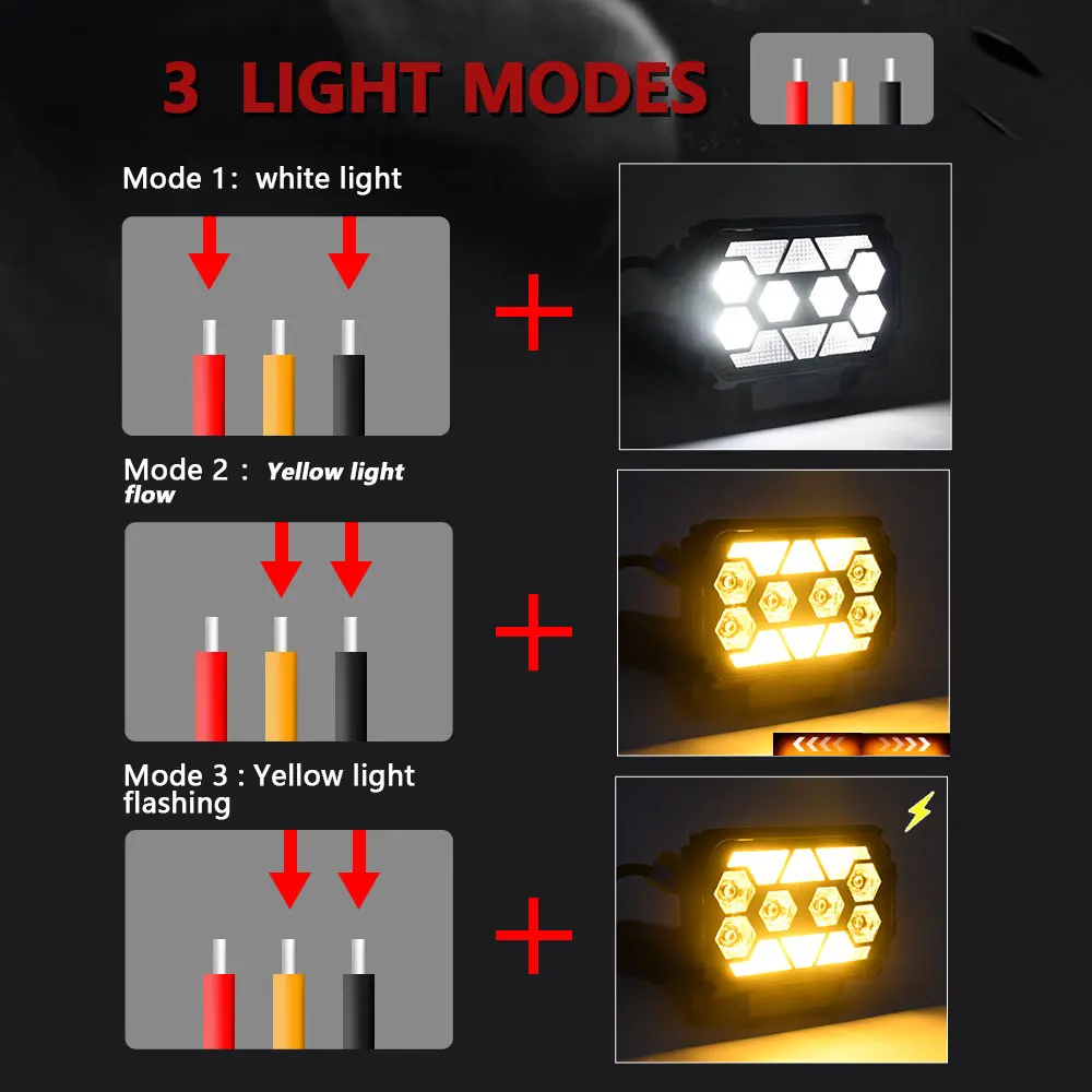 4.5Inch Work Fog Light Long Range Auxiliary Auto Fog Light Led Light Bar for Mo