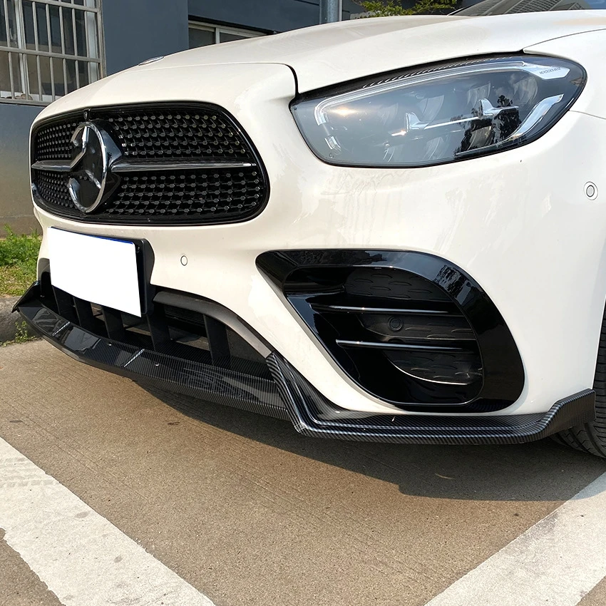 Voor Mercedes E-Class W213 C238 2021 + E260 E300 Amg Voorbumper Lipsplitter Diffuser Body Kits Spoiler Bumperbescherming Accessoires