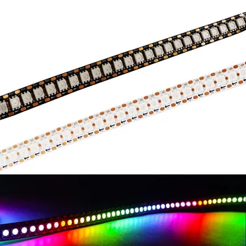 5050 RGB 스마트 LED 스트립, 개별 주소 지정 가능 IC 144 픽셀/LED/m 테이프 라이트, IP30/65/67 DC5/12V, 1-5M WS2812B WS2813 WS2815