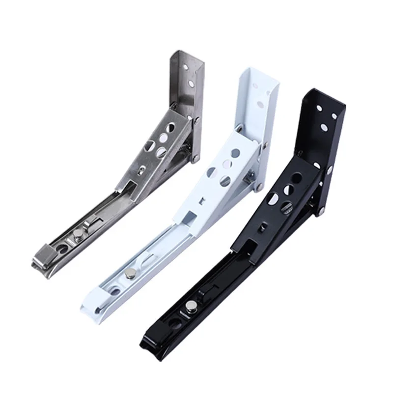 Stainless Triangle Folding Angle Bracket Ajustável Wall Mounted Shelf Suporte Dobrável 10 12 14 Pcs