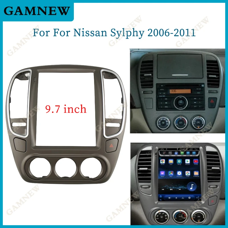 

Рамка радиоприемника для Nissan Sylphy Bluebird 9,7-2006, 2011 дюйма, 2 Din