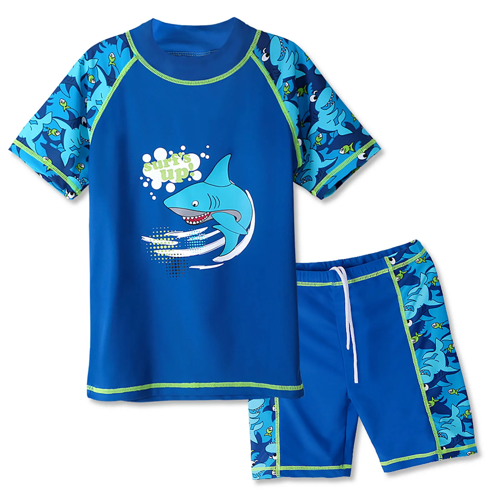 

BAOHULU Kids Boys Swimsuit UPF 50+ UV Sun Protective Two Pieces Fish Swimwear Children Surfing Clothes Bathing Suit