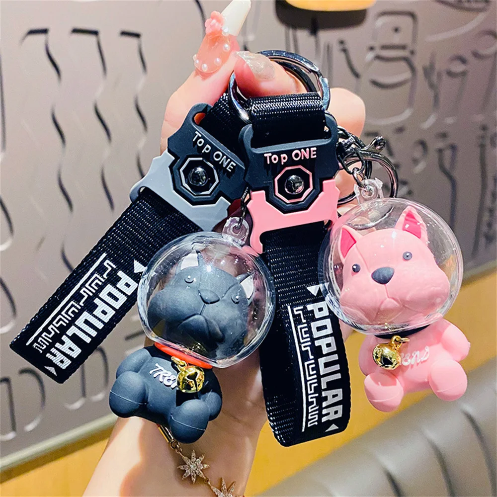 

NCEE Bear Keychain Cartoon Astronaut Bear Doll Keyring for Men Car Key Women Bag Pendant Couple Keys Holder Chain Ring