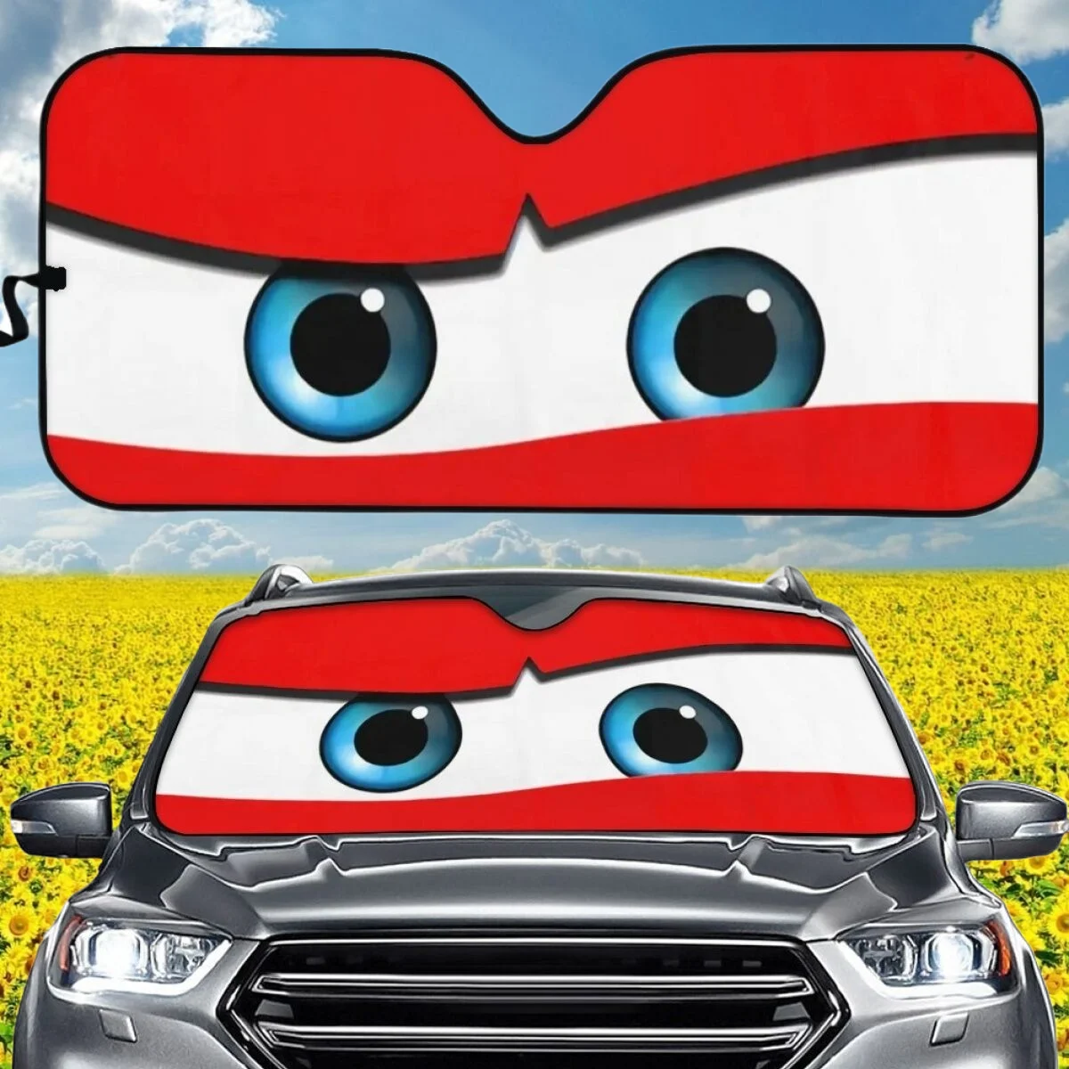 

10 Colors Eyes Heated Windshield Sunshade Car Window Windscreen Cover Sun Shade Auto Sun Visor Car-covers Car Solar Protection