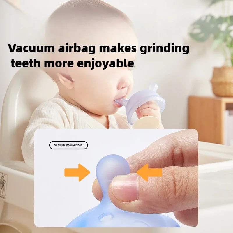 Baby Silicone Teethers Newborn Cartoon Small Mushroom Teething Toy Multifunction Chewable Teethers Infant Nursing Appease Nipple