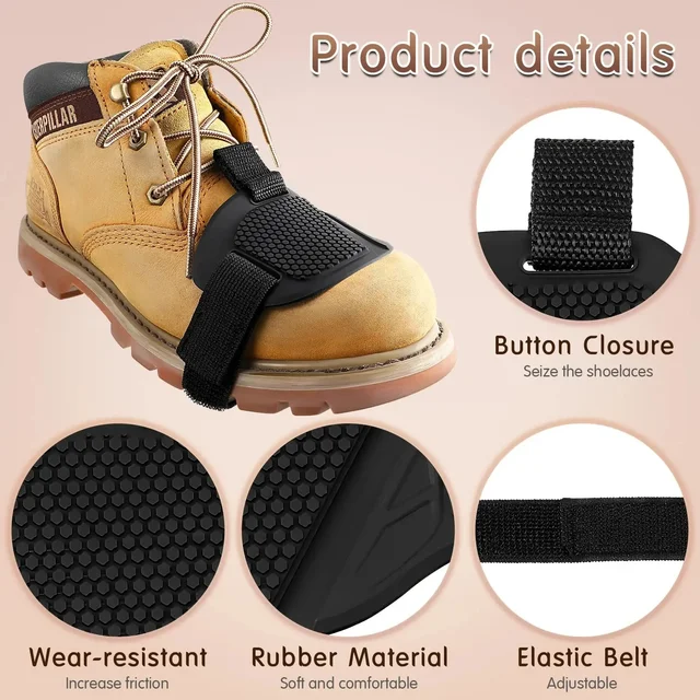 Motorcycle Boot Protection Pad Rubber Boot Protection Cover Adjustable Protection Anti-slip Pad Motorcycle Shoe Protection 3