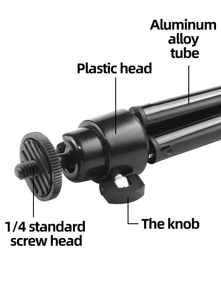 Mini Tripod for Webcam Phone Metal Extendable Webcam Desktop Tripod for GoPro Hero 13 12 11 10 9 insta360 DJI Osmo Action Camera