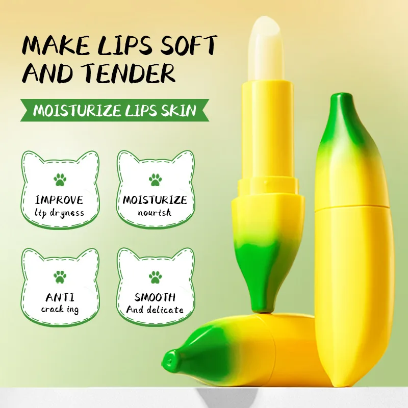 SADOER Banana Pineapple Lip Balm Long-acting Moisturizing Lip Treatment