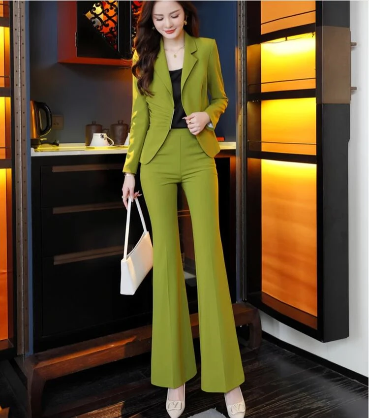 

new spring autumn office lady plus size brand female women girls coat pants sets suits clothing
