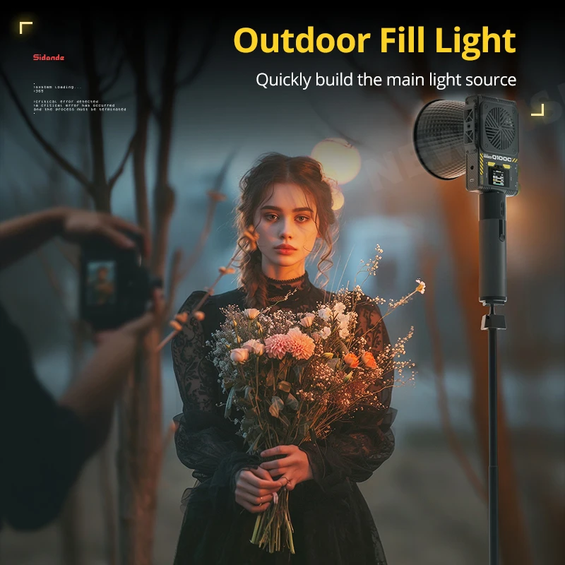 SIDANDE Q100C 100W EASY LINK mount Q100 Full Color RGB Portable Outdoor Photography Fill Light Live Lighting Spotlight+APPcontro 2