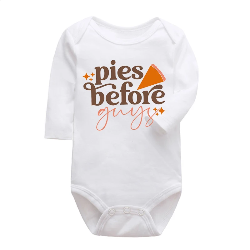 Pies Before Guys Newborn Girl Clothes Kid Fall Shirt For Kid Tee Thanksgiving Shirt Fall Baby Boy Clothes Baby Bodysuit