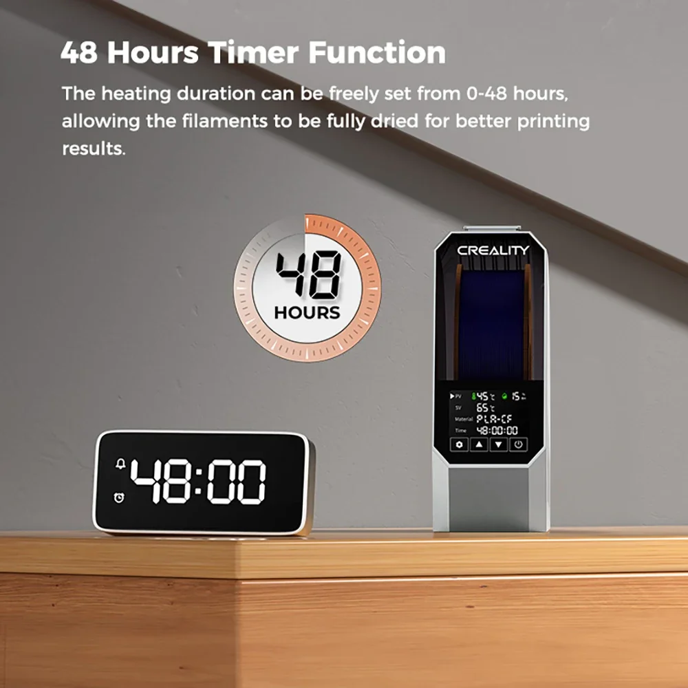 Creality 3D Space Pi 필라멘트 건조기 박스 플러스 업그레이드된 필라멘트 보관 탈수기 조절 가능한 온도 45 ℃ -70 ℃   가열 0-48시간
