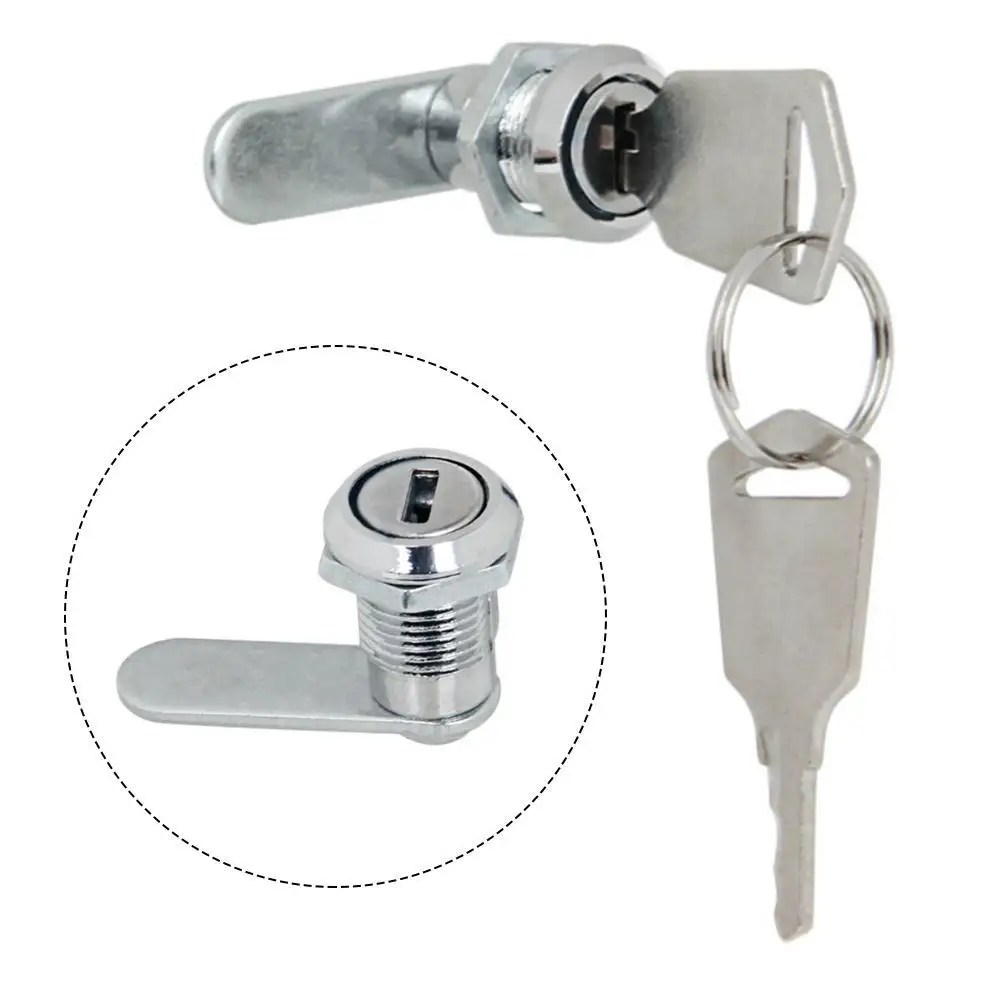 Cam Lock 1PC 12mm Stainless Steel Cam Lock 2 Keys for Drawer MailBox Door