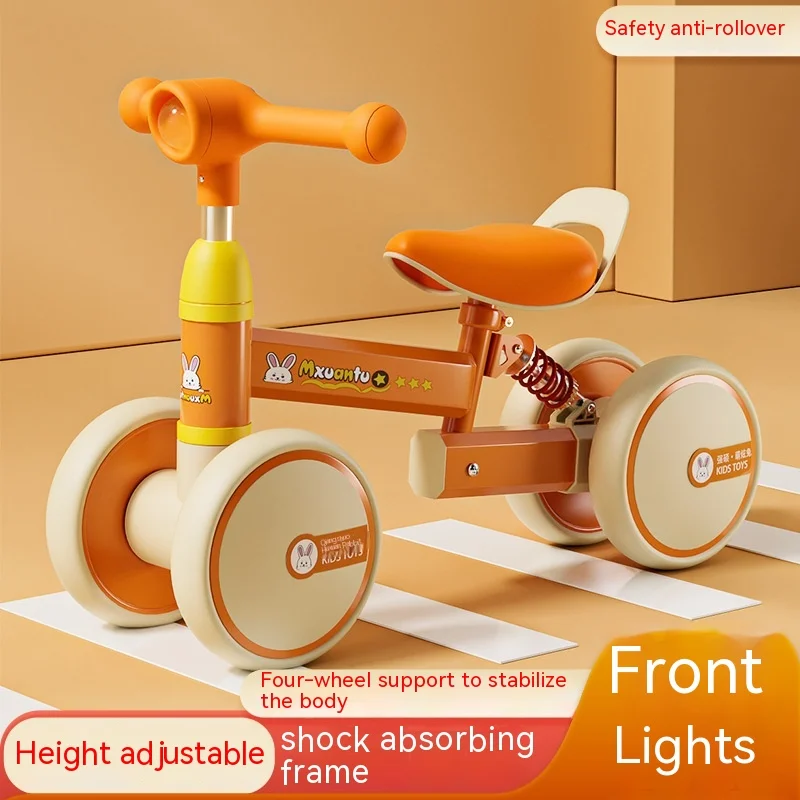 

Children'S Footless Balance Bike 1-2 To 3 Years Old, 6-Year-Old Baby, Four-Wheel Sliding, Infant And Toddler Torsion Bike