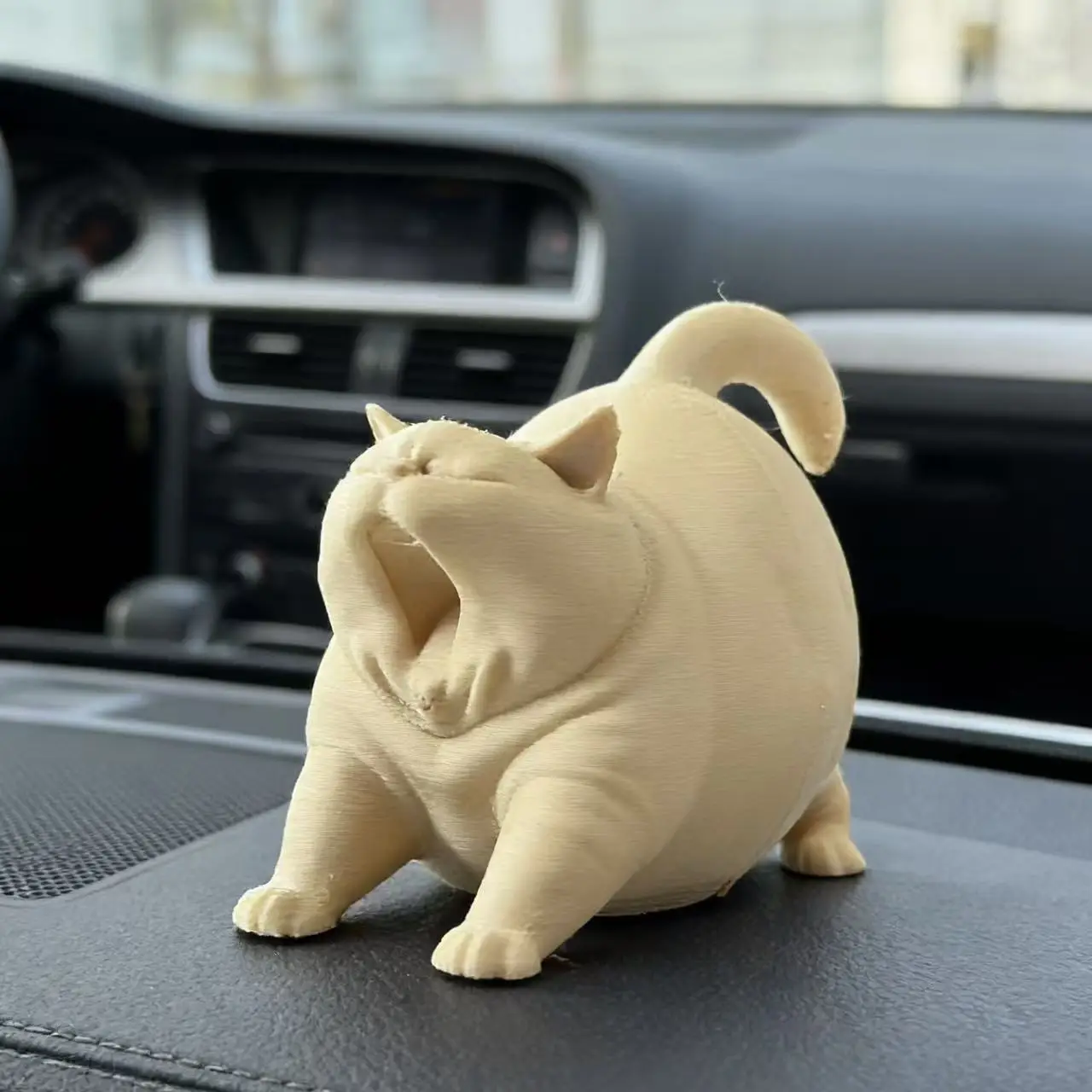 5pcs Yawning cat Car Interior Accessory，Dashboard Decor Ornament，for car decoration，Stress relief for adults