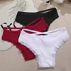 Women's Cotton Briefs Sexy Female Underpants Elasticity Comfortable Underwear Panties Lingerie S-XL Solid Color Intimate S-XL 1