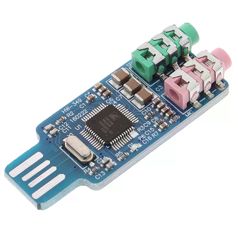 CM108 USB 드라이브 무료 USB 사운드 카드 노트북 컴퓨터 외부 사운드 카드 모듈