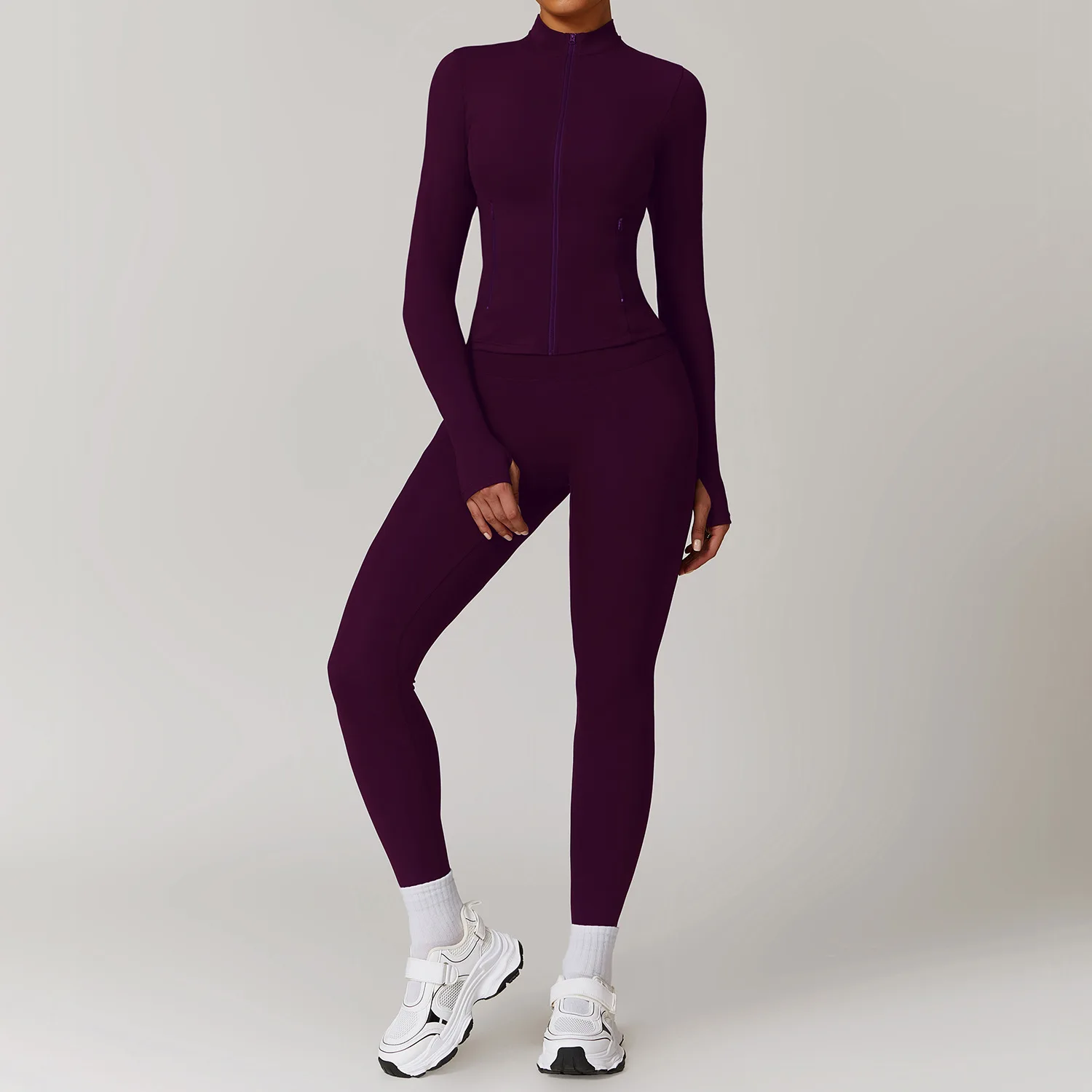 Yoga Suit 2PCS Yoga Suit Women Sports Set Quick-Drying Gym Set Running Workout Tracksuit Female Long Sleeve Sports Shirt Yoga Clothing