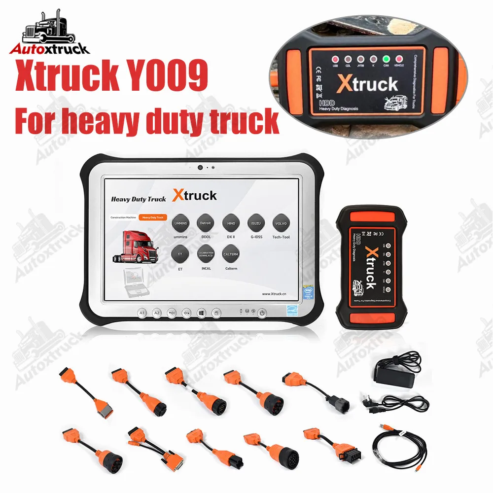 

Heavy duty truck Xtruck Y009 for volvo isuzu spd3 hino ET Universal Diesel Machinery Multi-Brands diagnostic tools FZ-G1 tablet