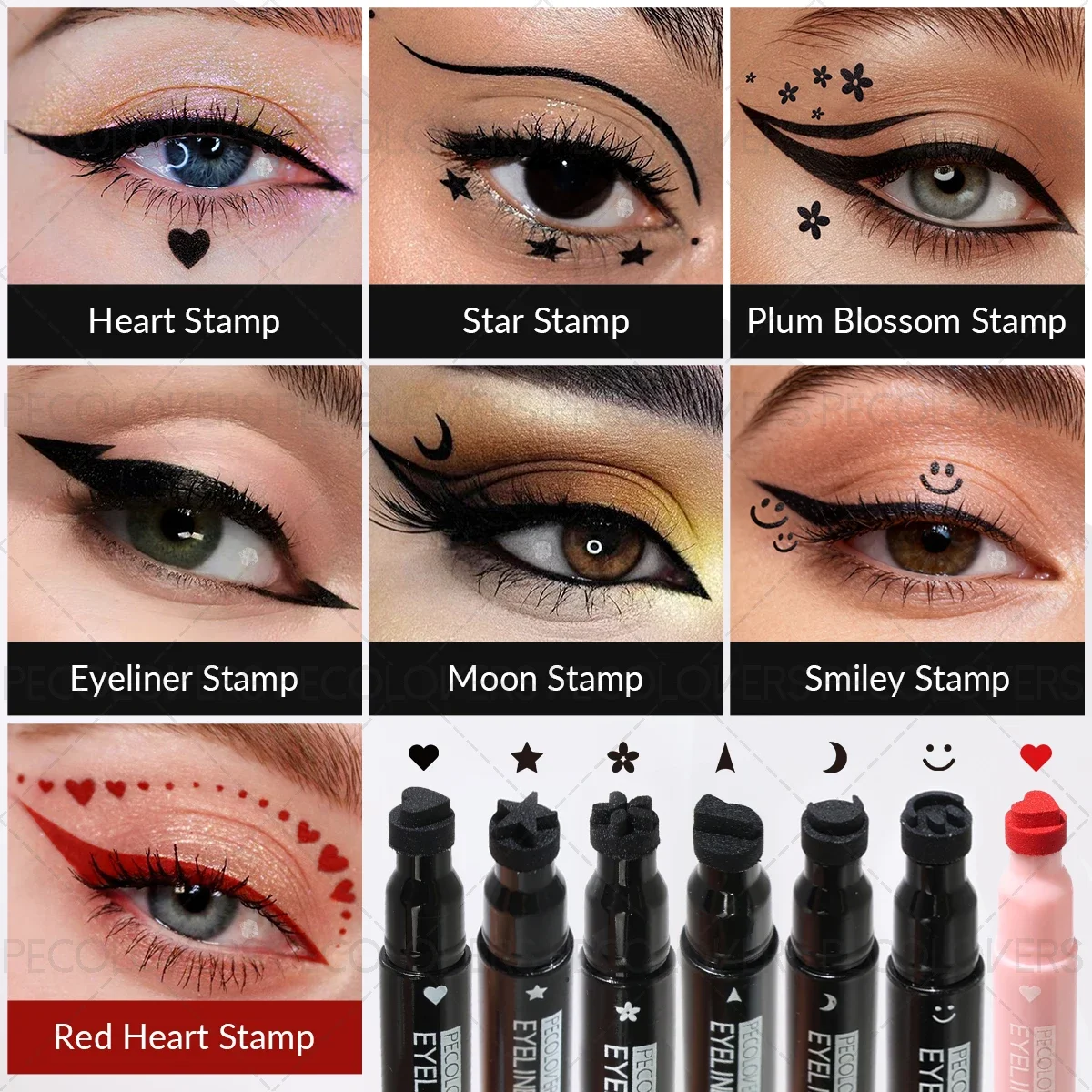 Waterproof Smudge-Proof Liquid Eyeliner with Stamp - Perfect for Crafting Unique Eye Looks | Makeup Essential