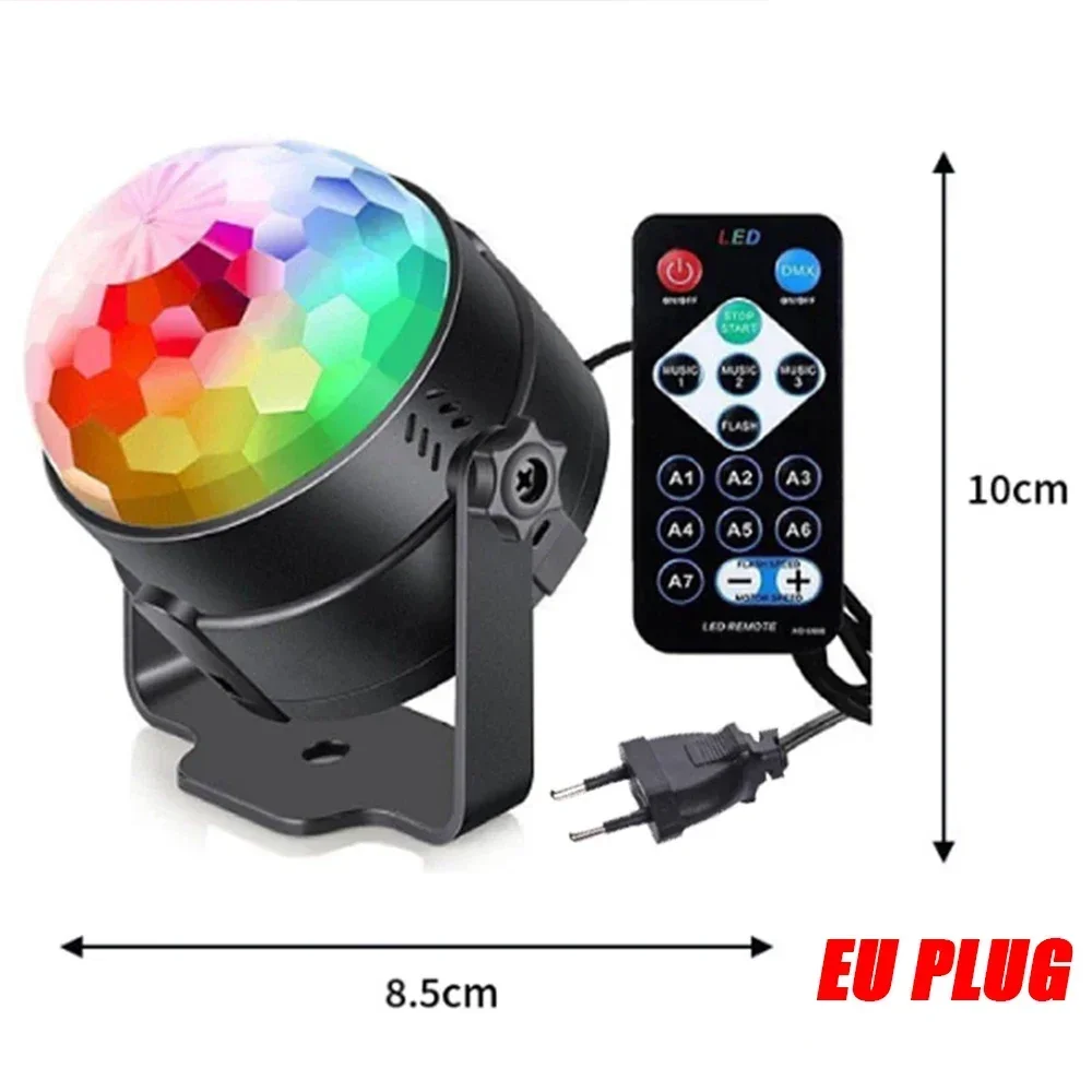ตัวเลือกสินค้า RGB Disco Ball Strobe Light with Sound Control - Party Lighting for DJ & Club