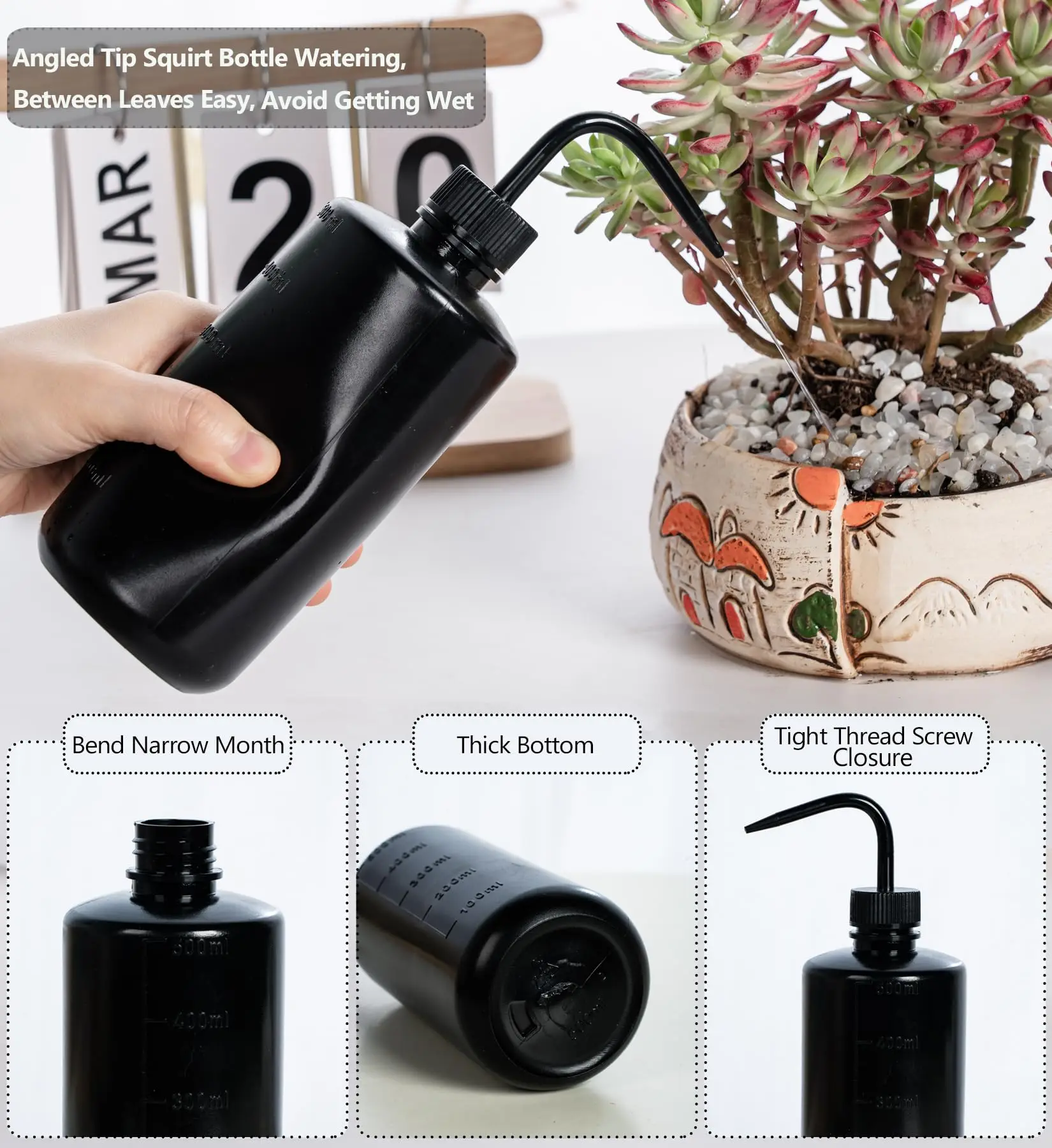 Tattoo Wash Bottle Safety Rinse Bottle Watering Tools Irrigation Squeeze Sprinkling Can Wash Tattoo Supplies