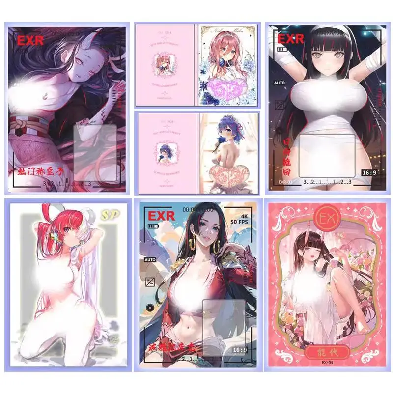 

Anime Goddess Story Hyuga Hinata IJN Noshiro Ayanami Rei Yae Miko Boa Hancock collection card Children's toys Board game card