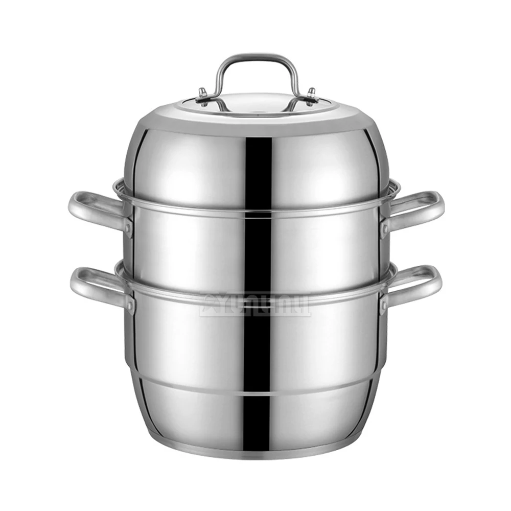 Version Fish Pot Kitchen Stainless Steel Food Steamer Pot Double Layers Boiler Induction Cooker Gas Stove