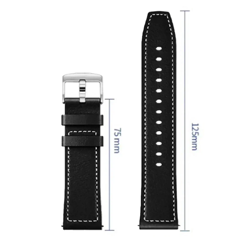 Elegant 20/22mm Leather Watch Strap Bracelet