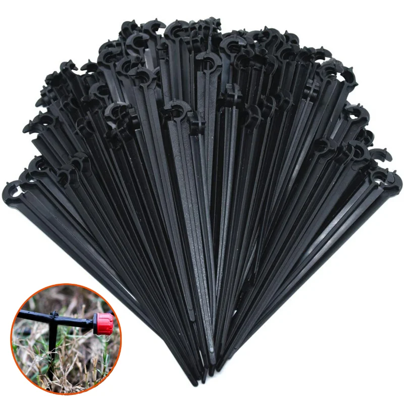 1/4'' Hose Drip Irrigation Support Stakes 4/7mm Pipe Fixed Stem Holder