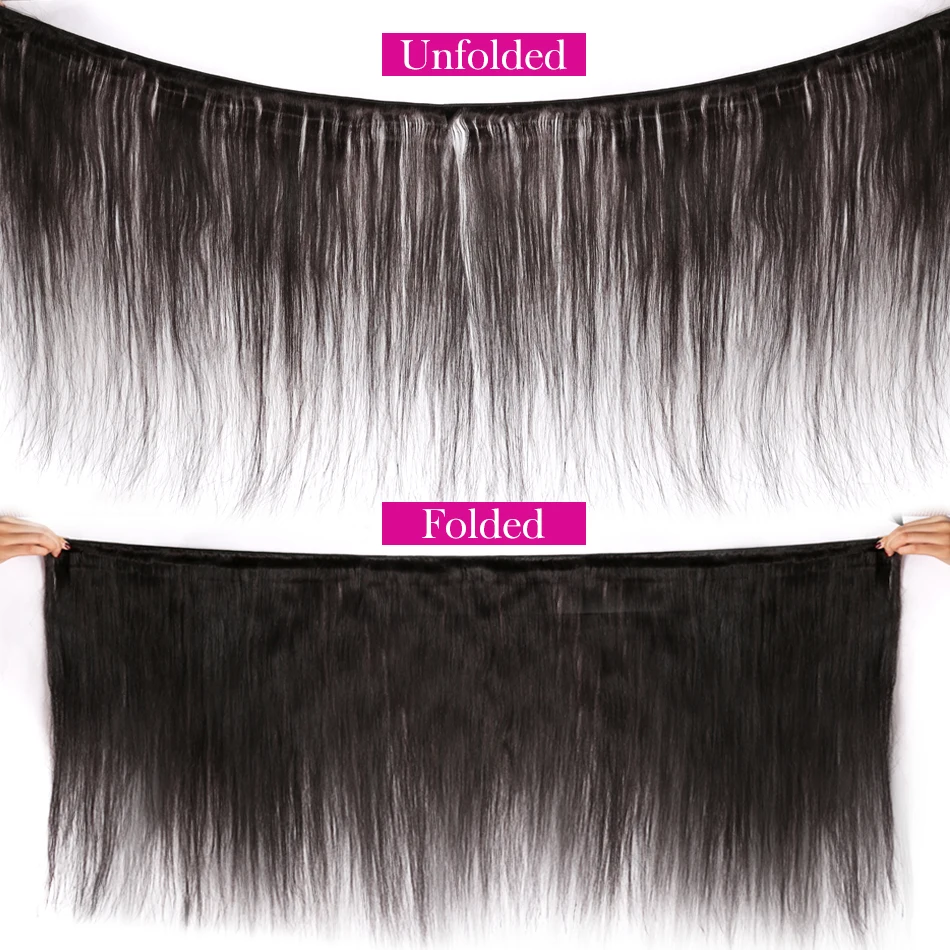 Straight Hair Brazilian Straight Human Hair Weave Bundles Natural Black 1/3/4 Piece 100% Human Hair Bundles Remy Hair Extensions - Image 5