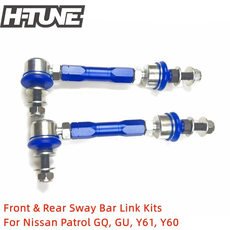 Front & Rear Adjustable AntiRoll Sway Bar Link Kits for Nissan Patrol GQ, GU, Y61, Y60