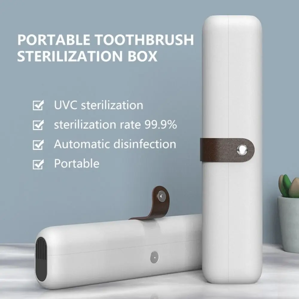 Multifunctional Mini Toothbrush Sterilizer Rechargeable Cleaner Uv Light Sanitizer ABS Toothbrush Holder Chopsticks