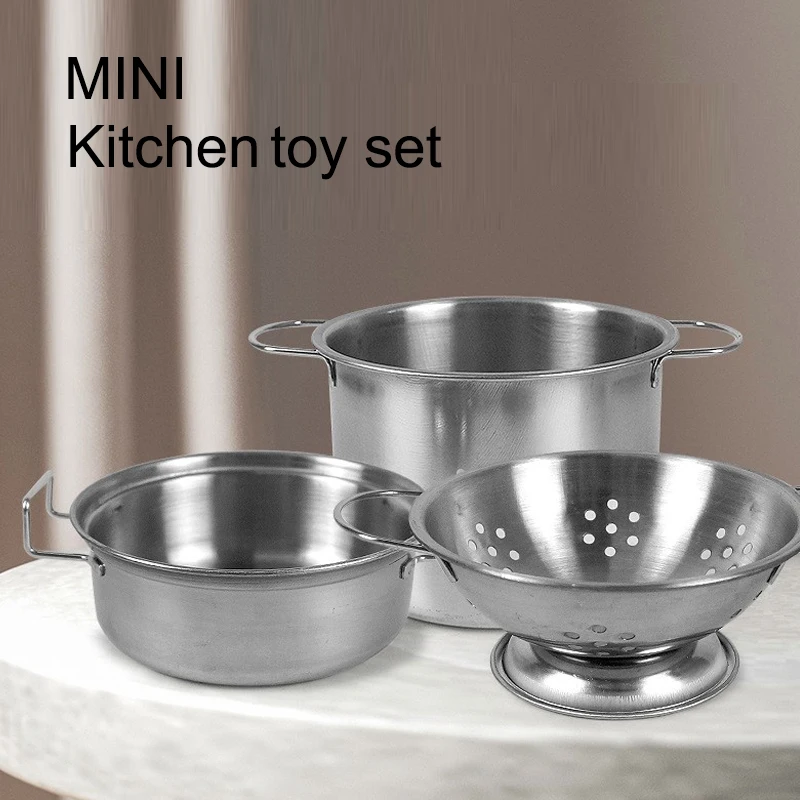 Deluxe Kitchen Play Set with Stainless Steel Cookware and Cooking Utensils – Perfect Educational Gift